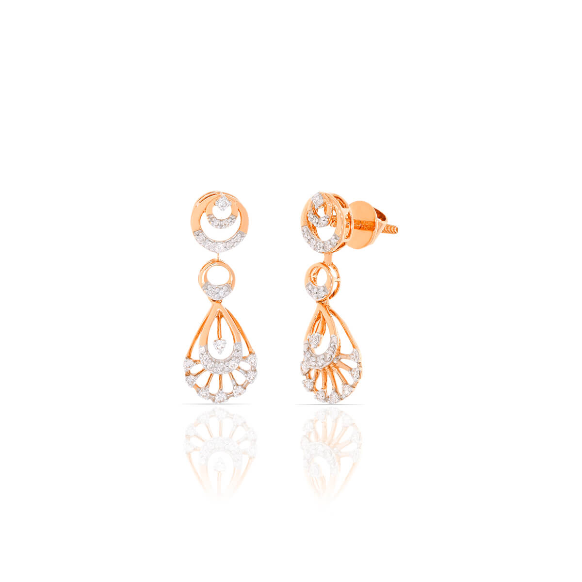 Exquisite Diamond Dangler Earring with Free Gold Coin