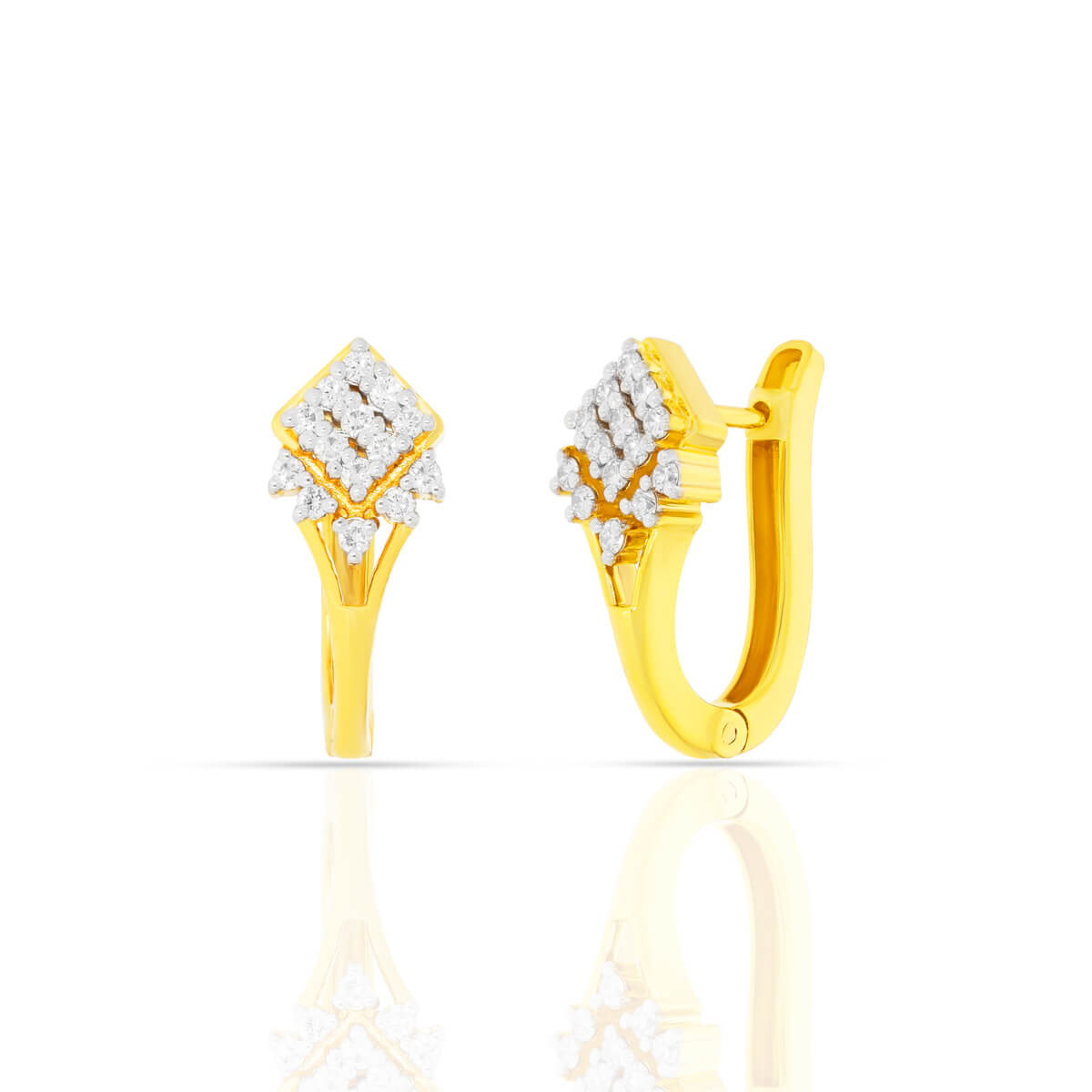 Dazzling Hoops Diamond Earrings in Gold