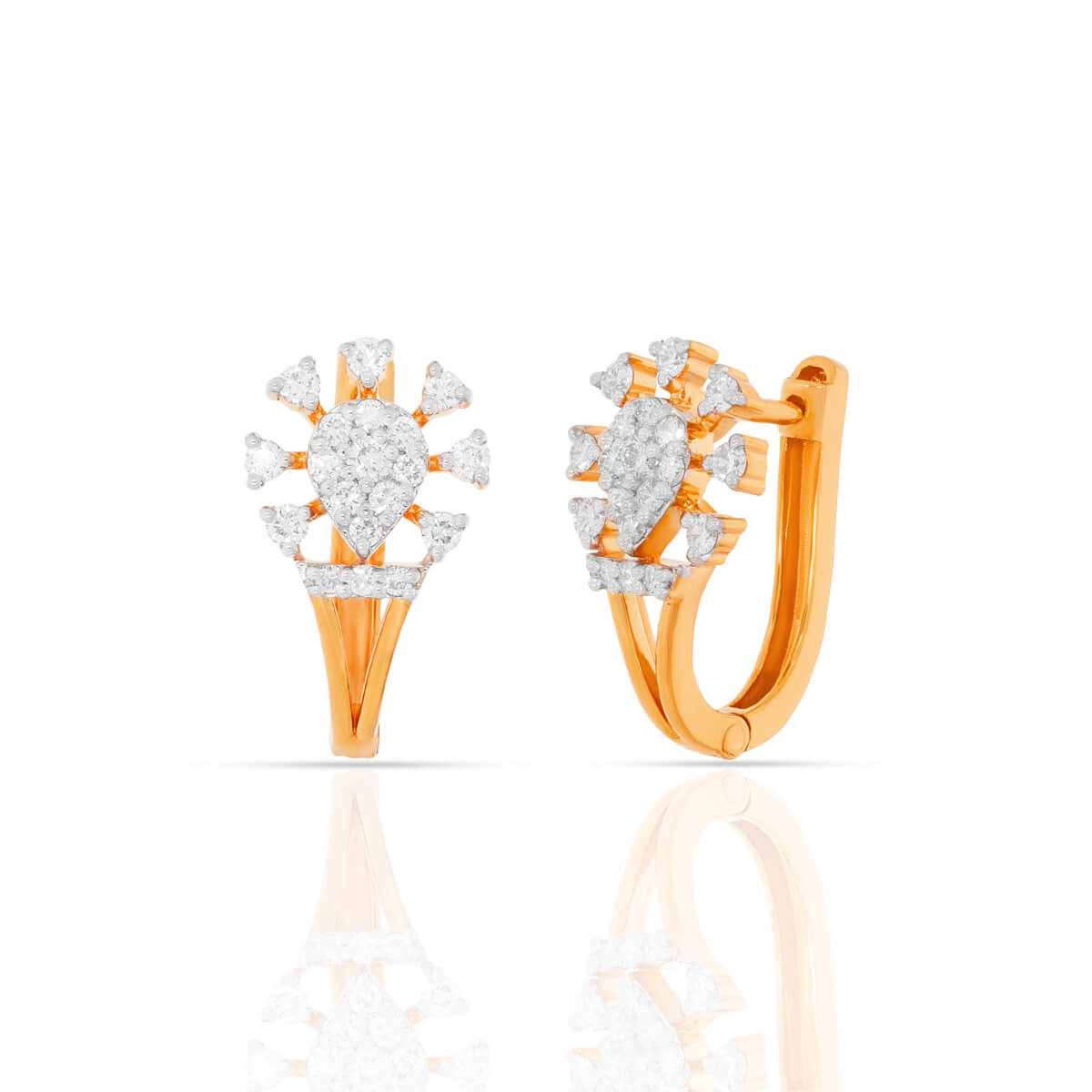 Enchanted Bloom Rose Gold 18kt Diamond Earrings with Free Gold Coin