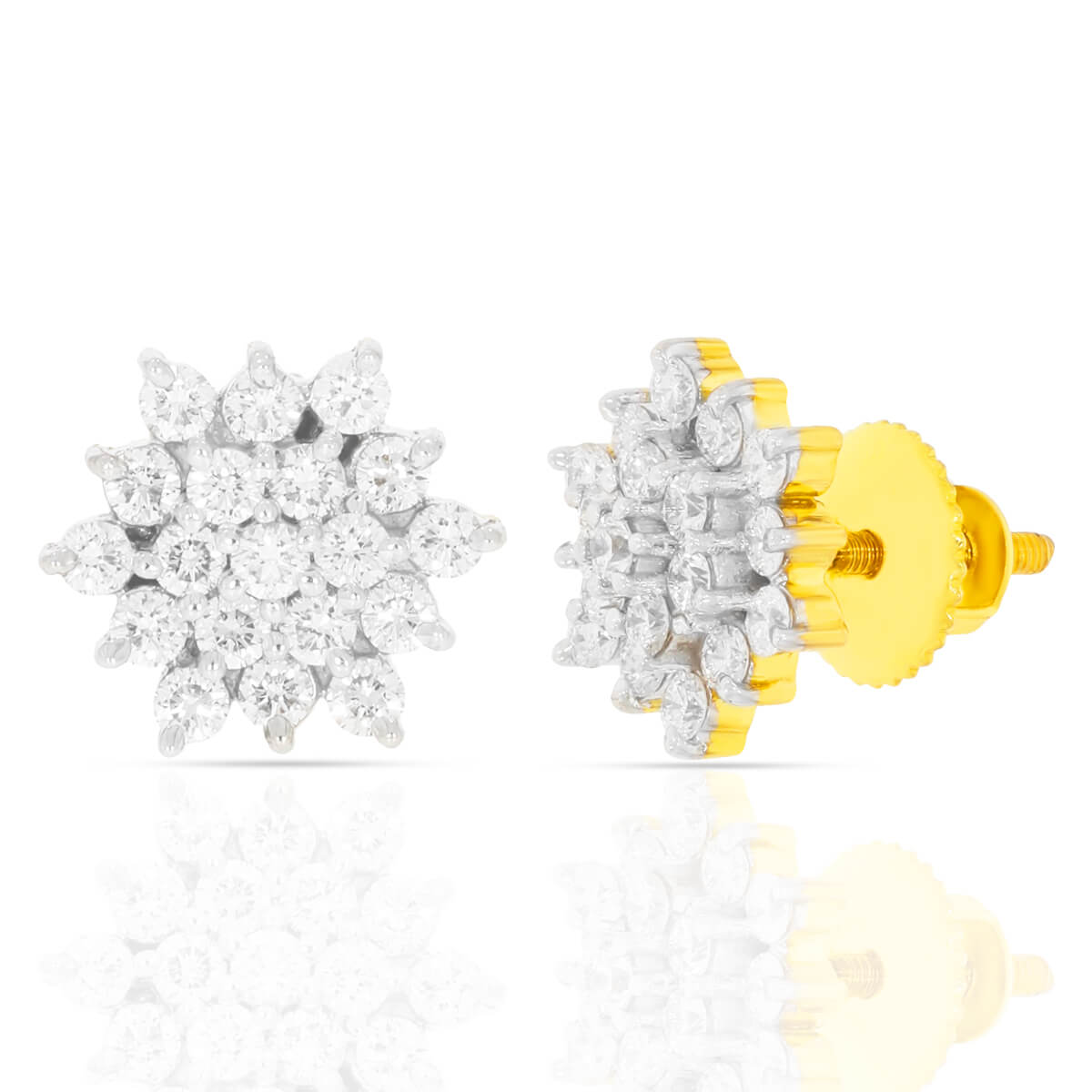 Golden Glam Diamond Earrings in Yellow Gold