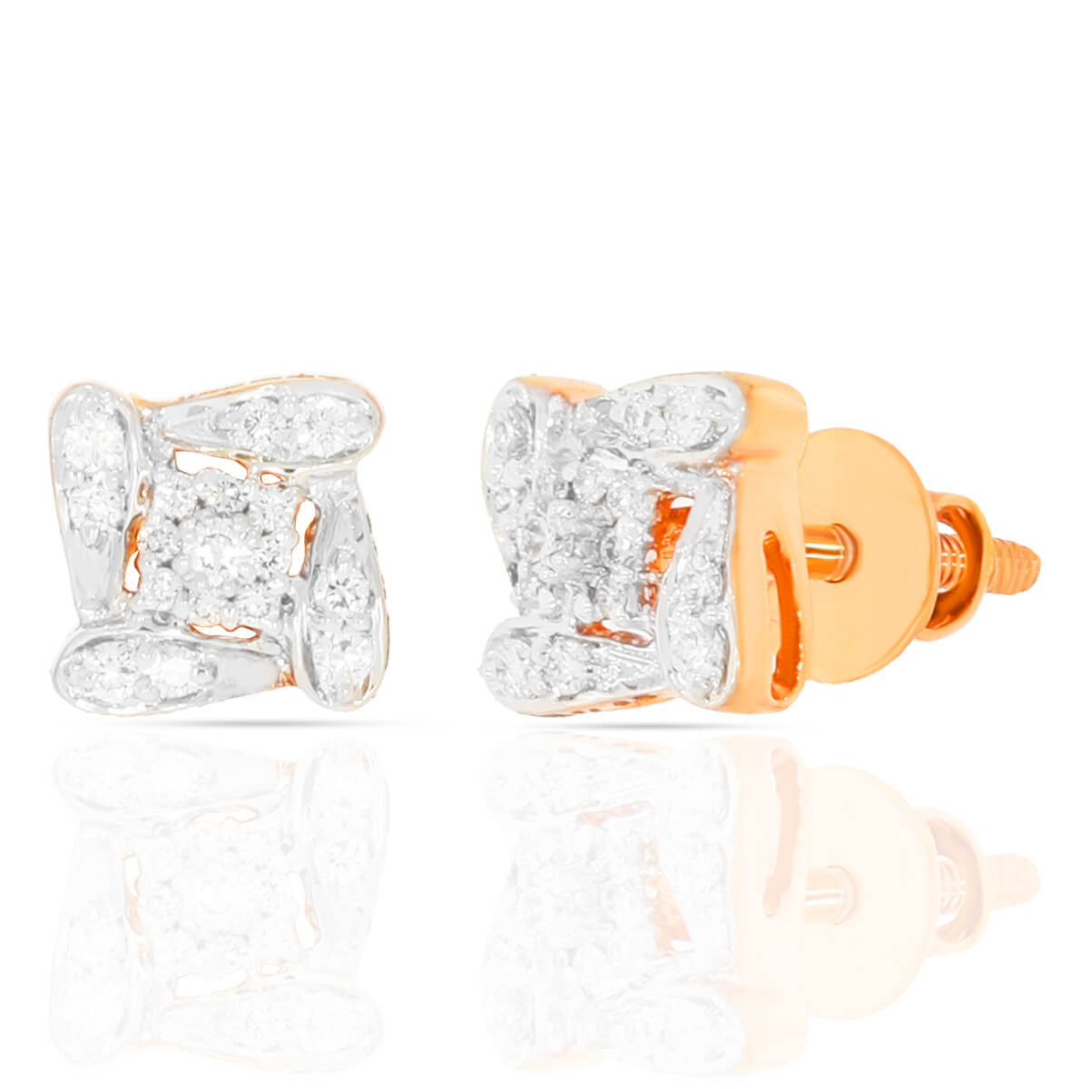 Enchanted Rosett 18kt Rose Gold Diamond Earrings