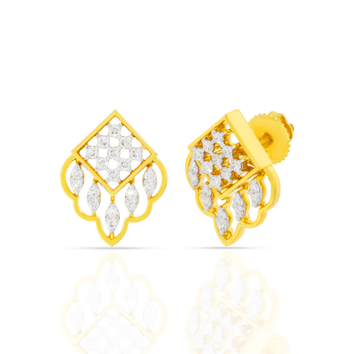 Diamond Earring with Free Gold Coin