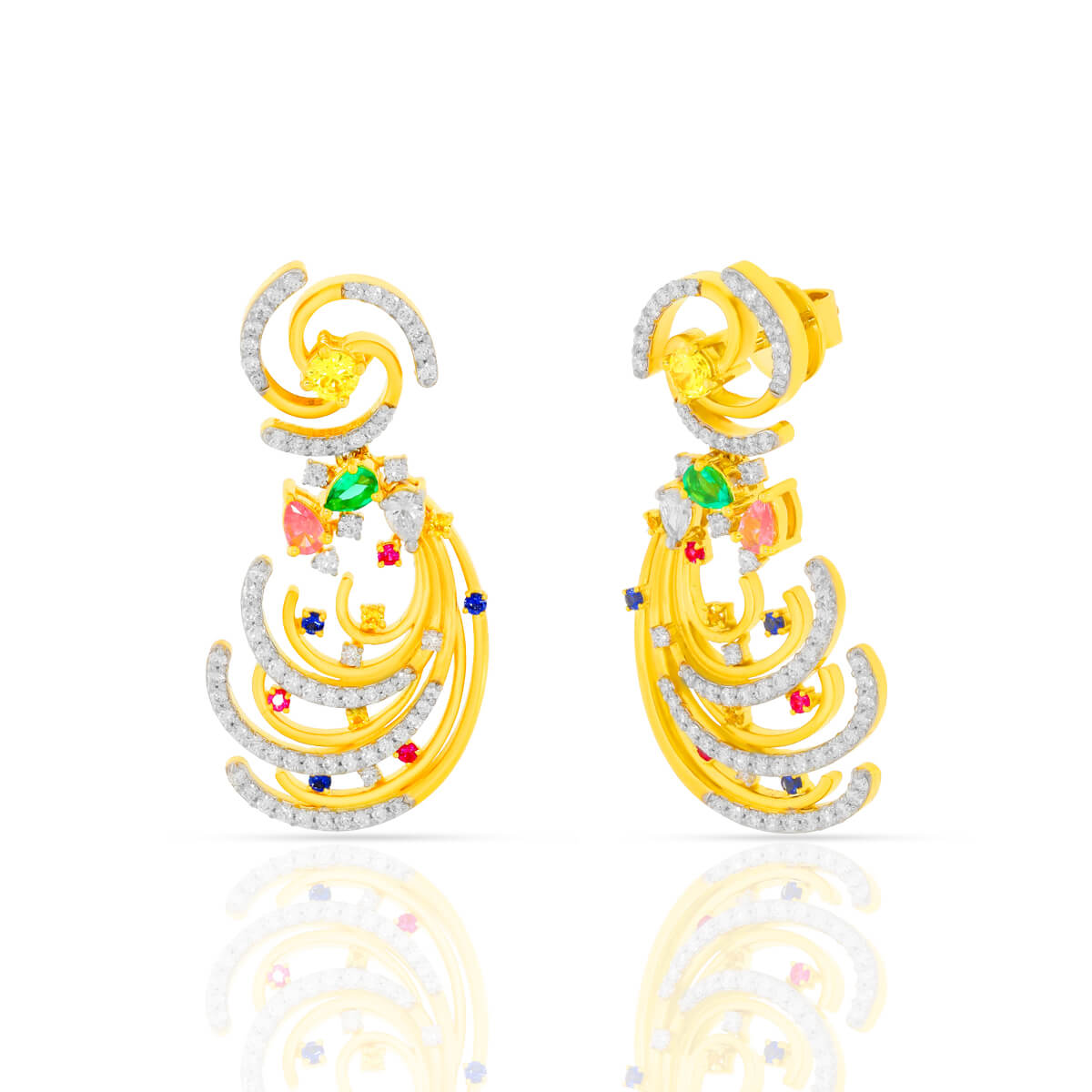 Diamond Earring with Free Gold Coin