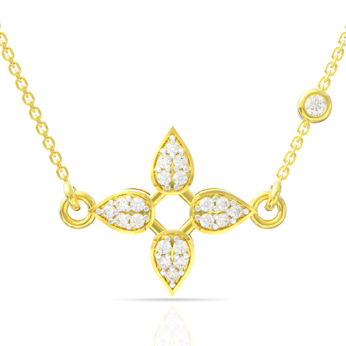 Enchanted Blossoms Diamond Pendant with Free Gold Coin