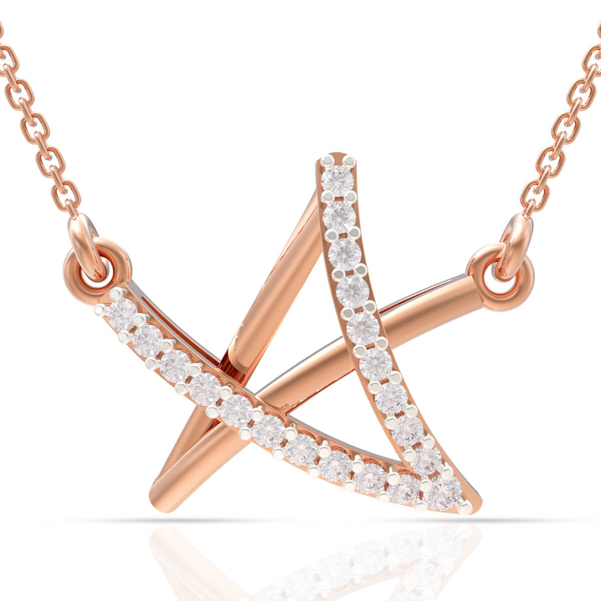 Starry Elegance Diamond Pendant with Free Gold Coin