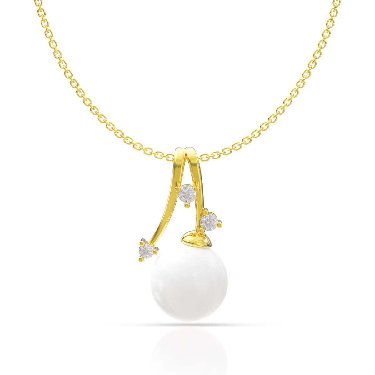 Eternal Elegance Pearl Diamond Pendant