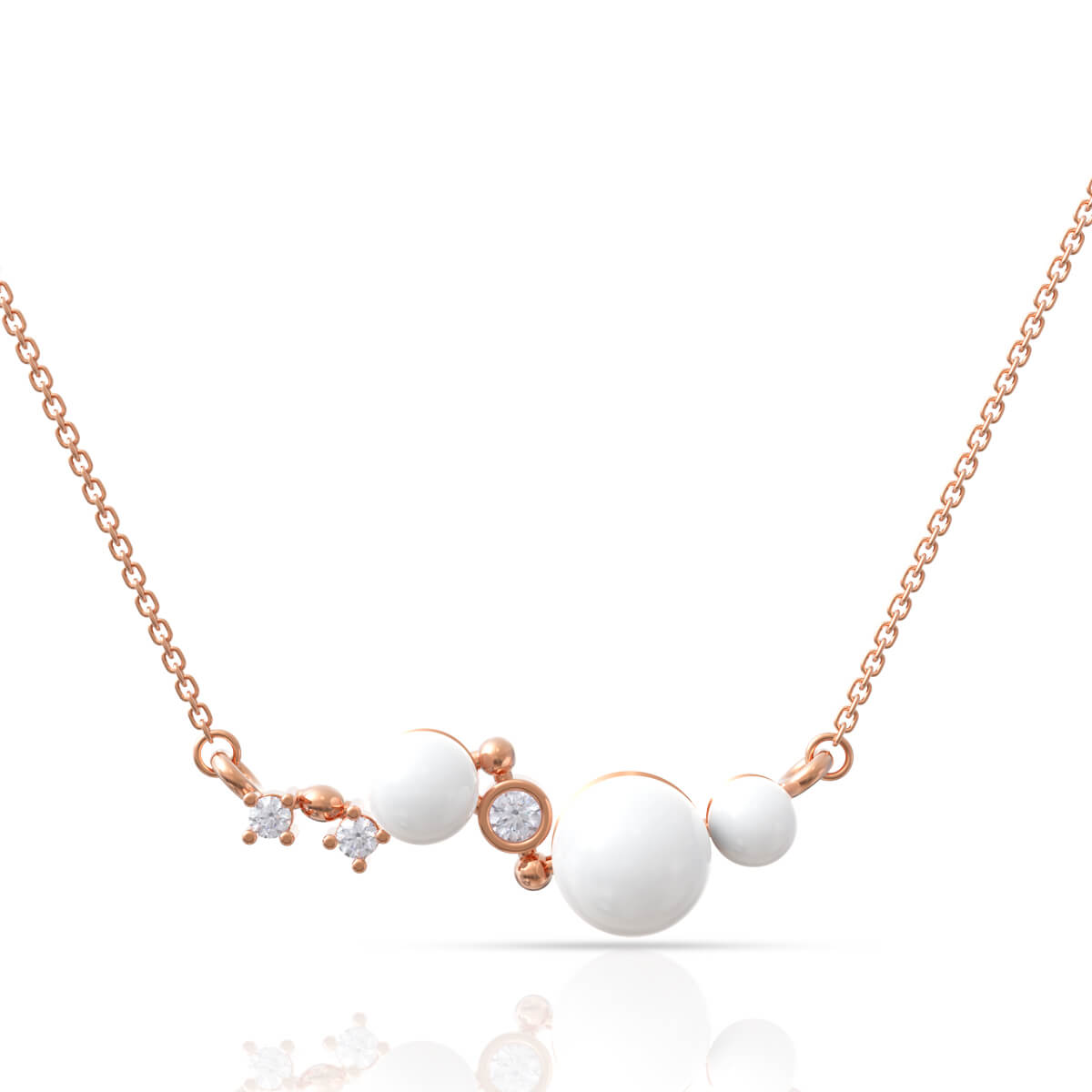 Heavenly Petals Pearl and Diamond Pendant