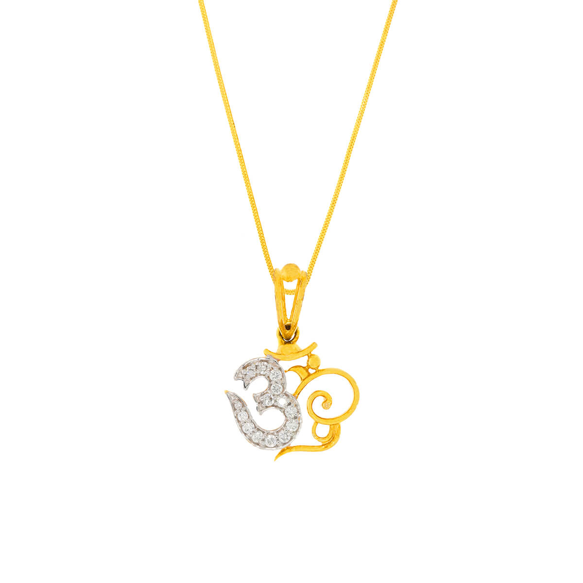 om Diamond Pendant with Free Gold Coin