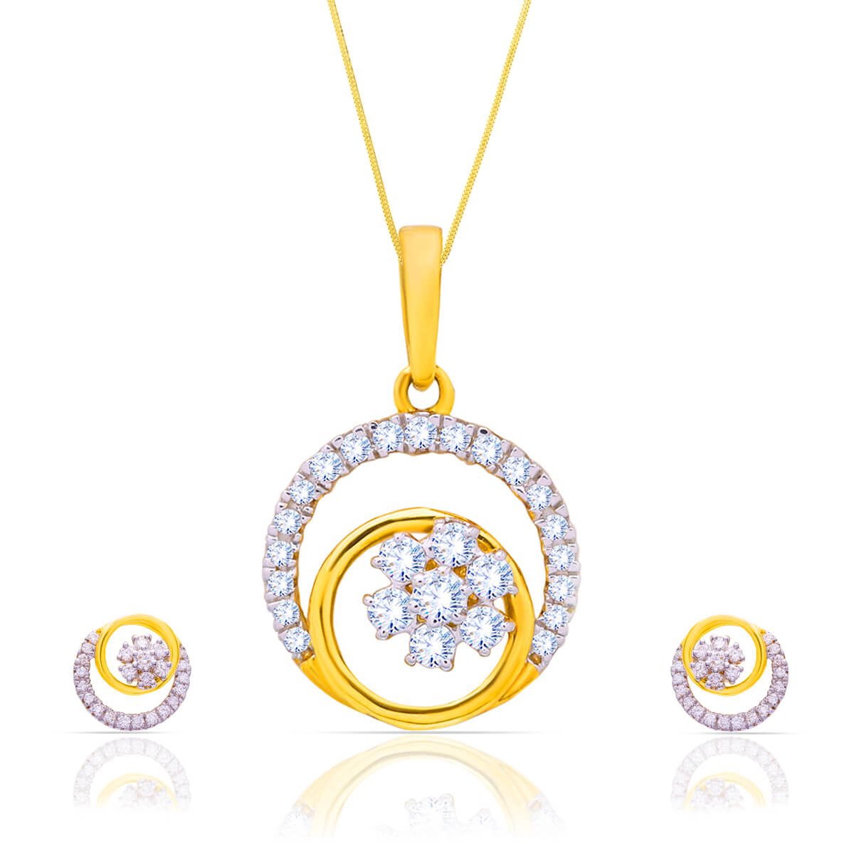 Celestial Floral Cascade Unparalleled Diamond Pendant Set