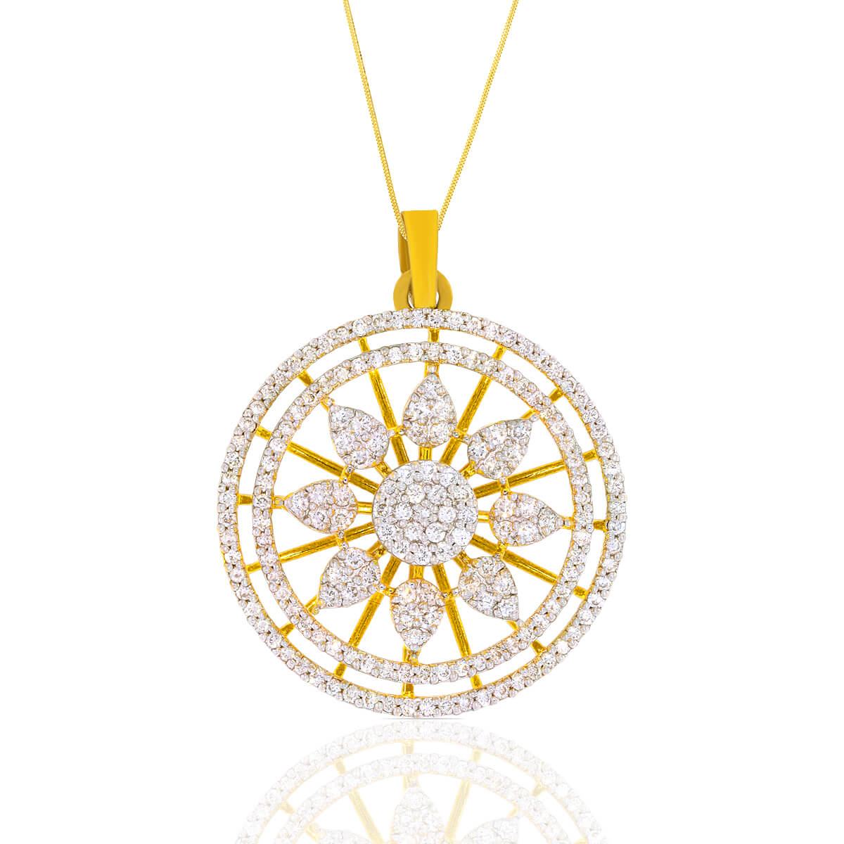 Mandala Radiance Diamond Pendant