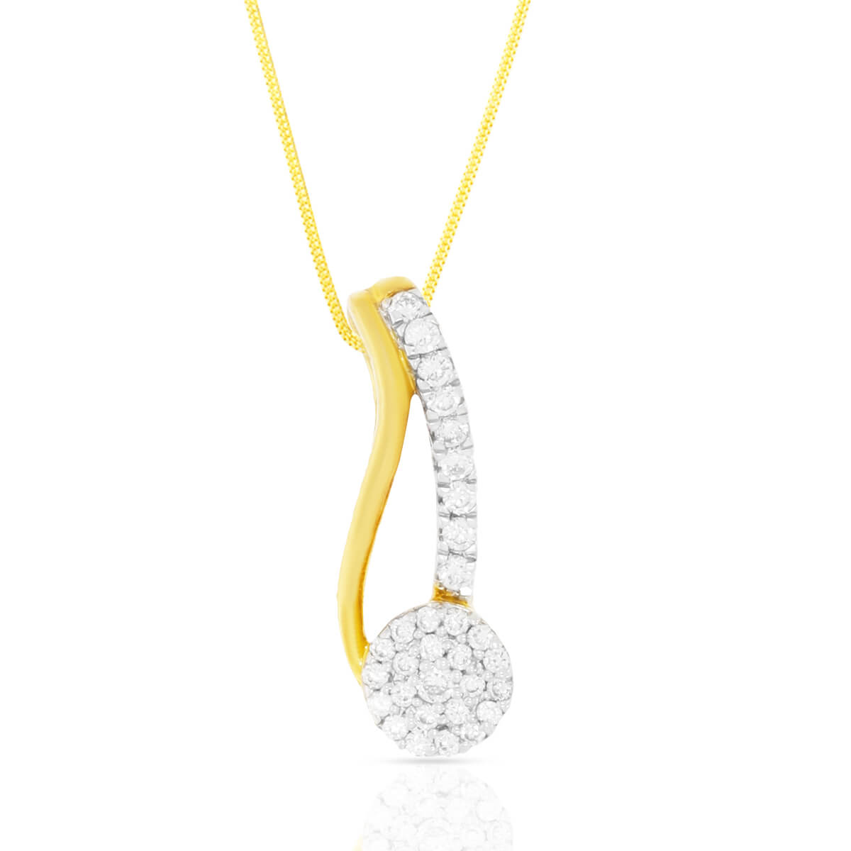 Glamorous Diamond Pendant with Free Gold Coin