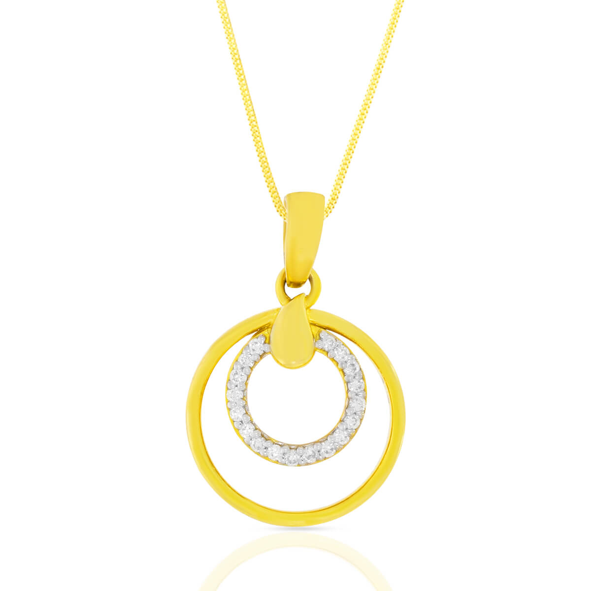 Circle of Brilliance Diamond Pendant with Free Gold Coin