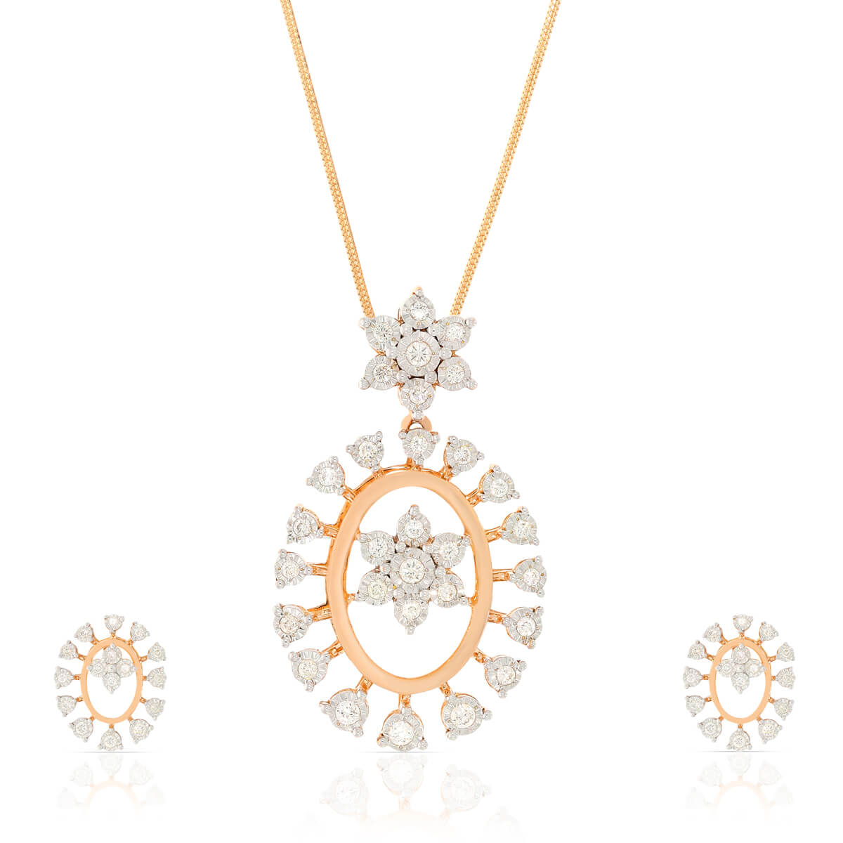 Diamond Pendant Set with Free Gold Coin