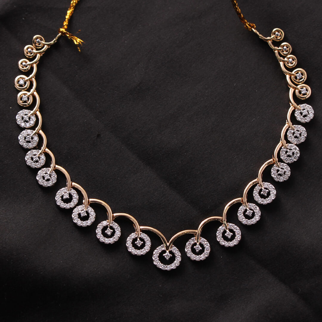 Shinning Star Diamond Necklace with Free Gold Coin