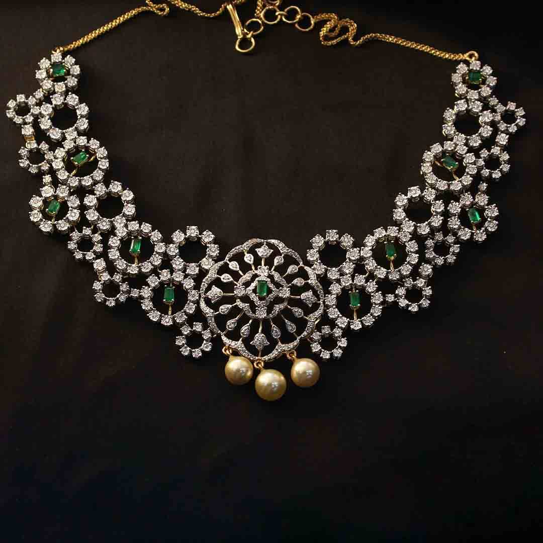 Magoy Pearl Diamond Necklace