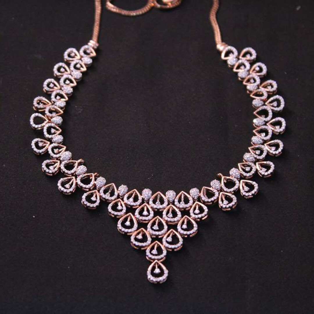 Glorious Dewdrops Diamond Necklace with Free Gold Coin