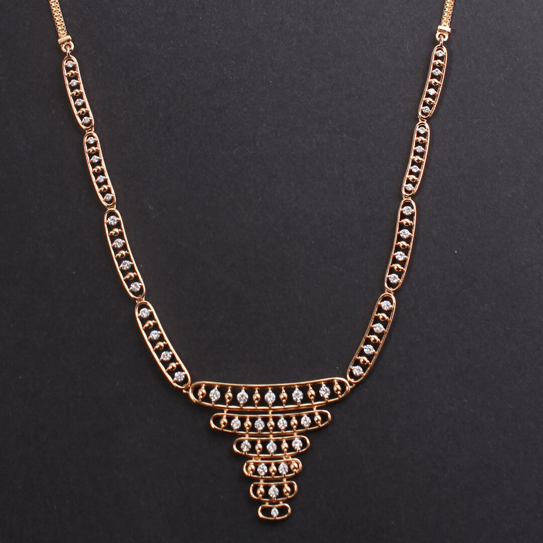 Anisha Diamond Necklace with Free Gold Coin