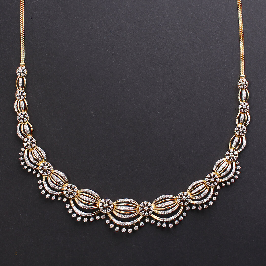 Alisha Diamond Necklace with Free Gold Coin