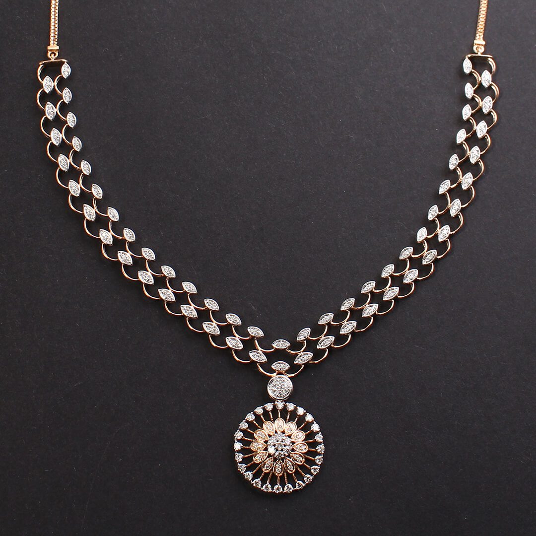 Mysha Diamond Necklace with Free Gold Coin