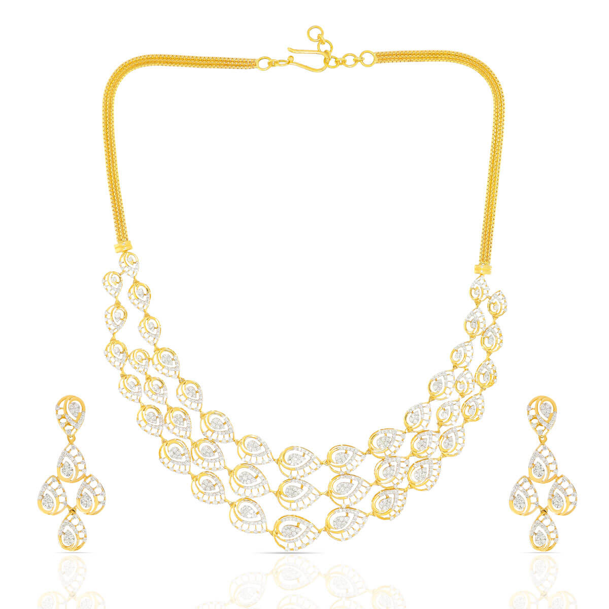 Diamond Necklace Set with Free Gold Coin