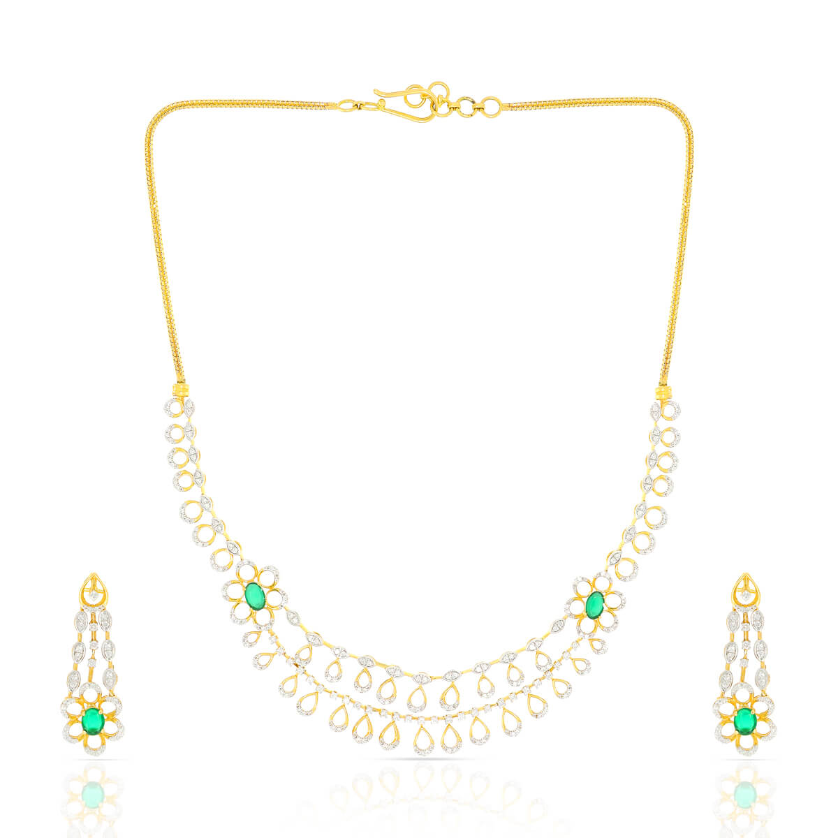 Diamond Necklace Set with Free Gold Coin