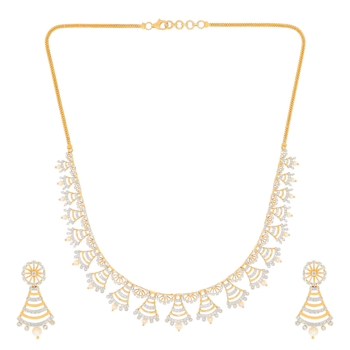 Dazzling Dia Diamond Necklace with Free Gold Coin