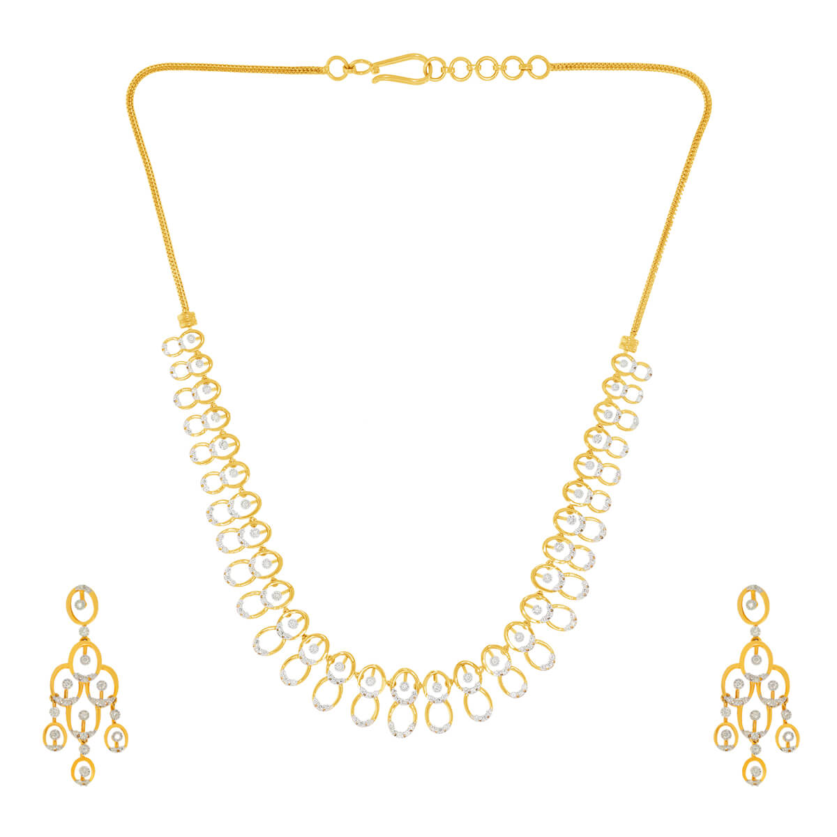 Yashana Diamond Necklace Set with Free Gold Coin