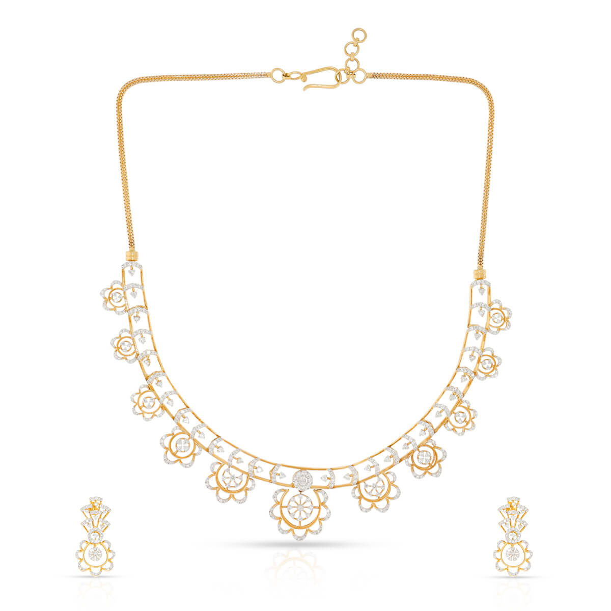 Diamond Necklace Set with Free Gold Coin