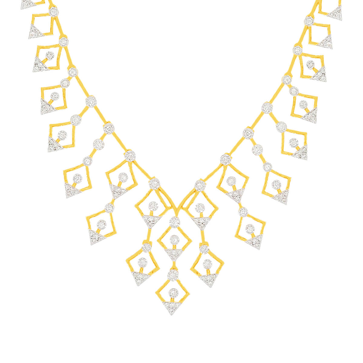 Malvika Diamond Necklace with Free Gold Coin