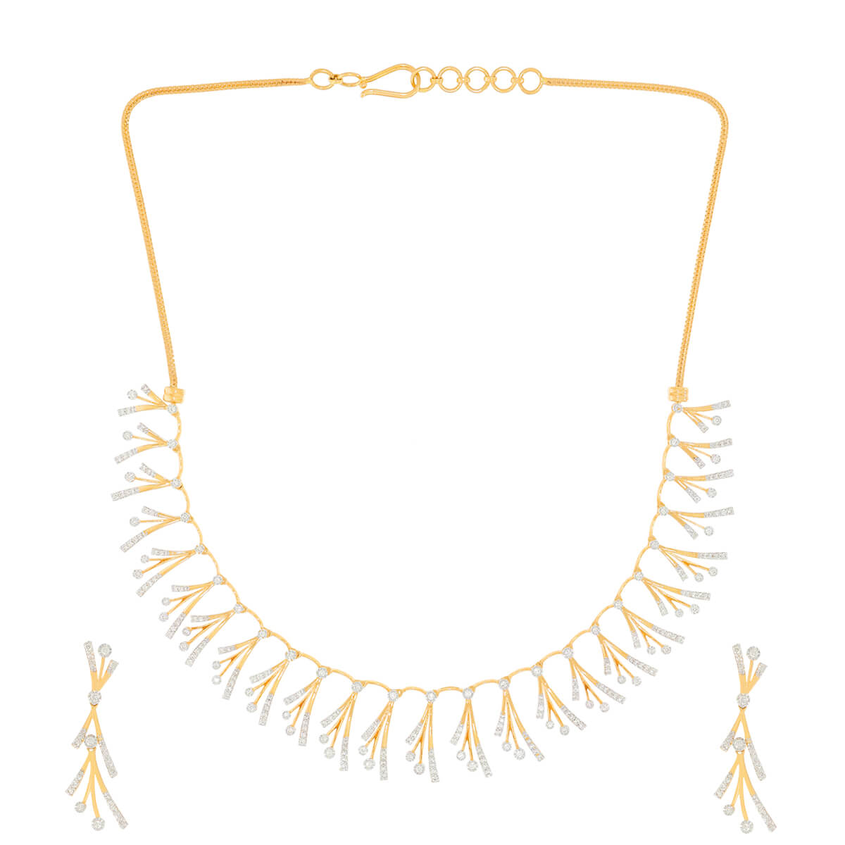 Tiasha Diamond Necklace Set with Free Gold Coin