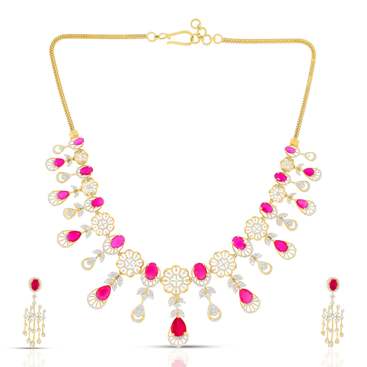 Diamond Necklace Set with Free Gold Coin