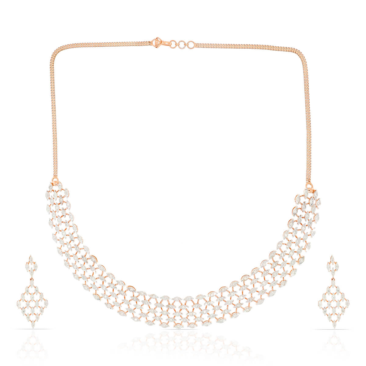 Diamond Necklace Set with Free Gold Coin