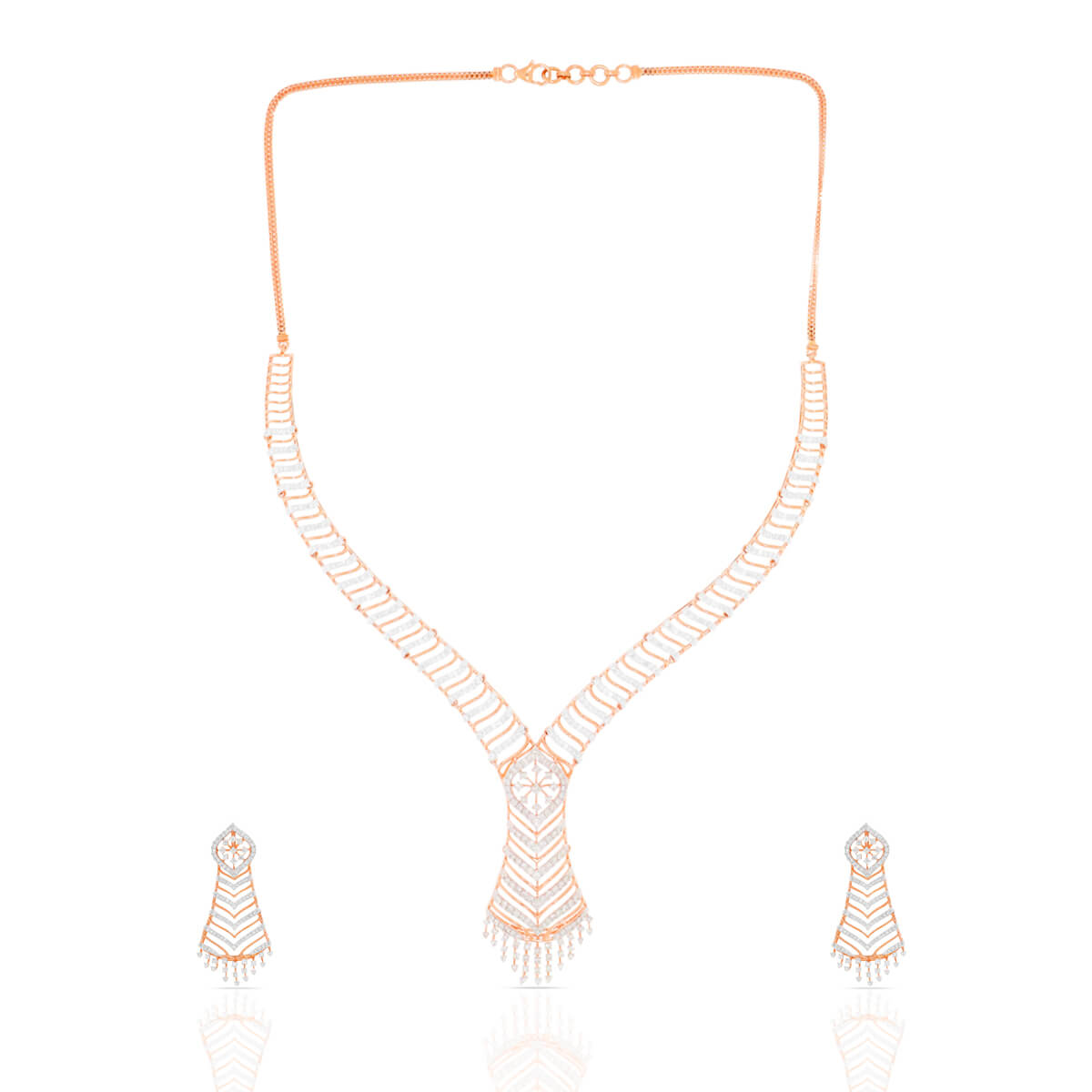 Diamond Necklace Set with Free Gold Coin