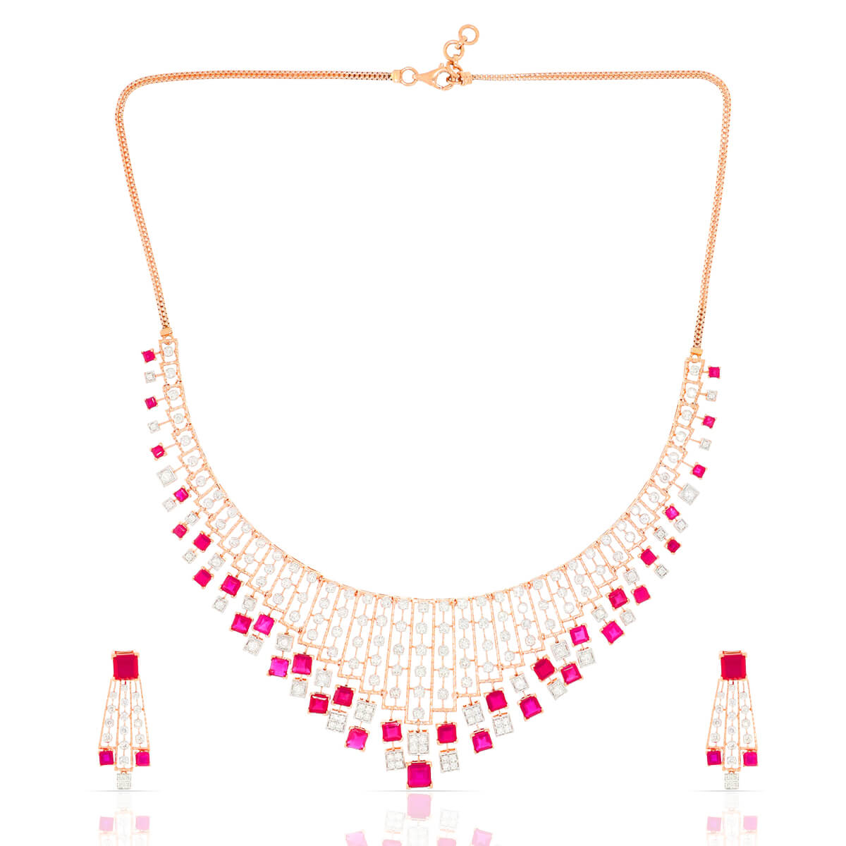 Diamond Necklace Set with Free Gold Coin