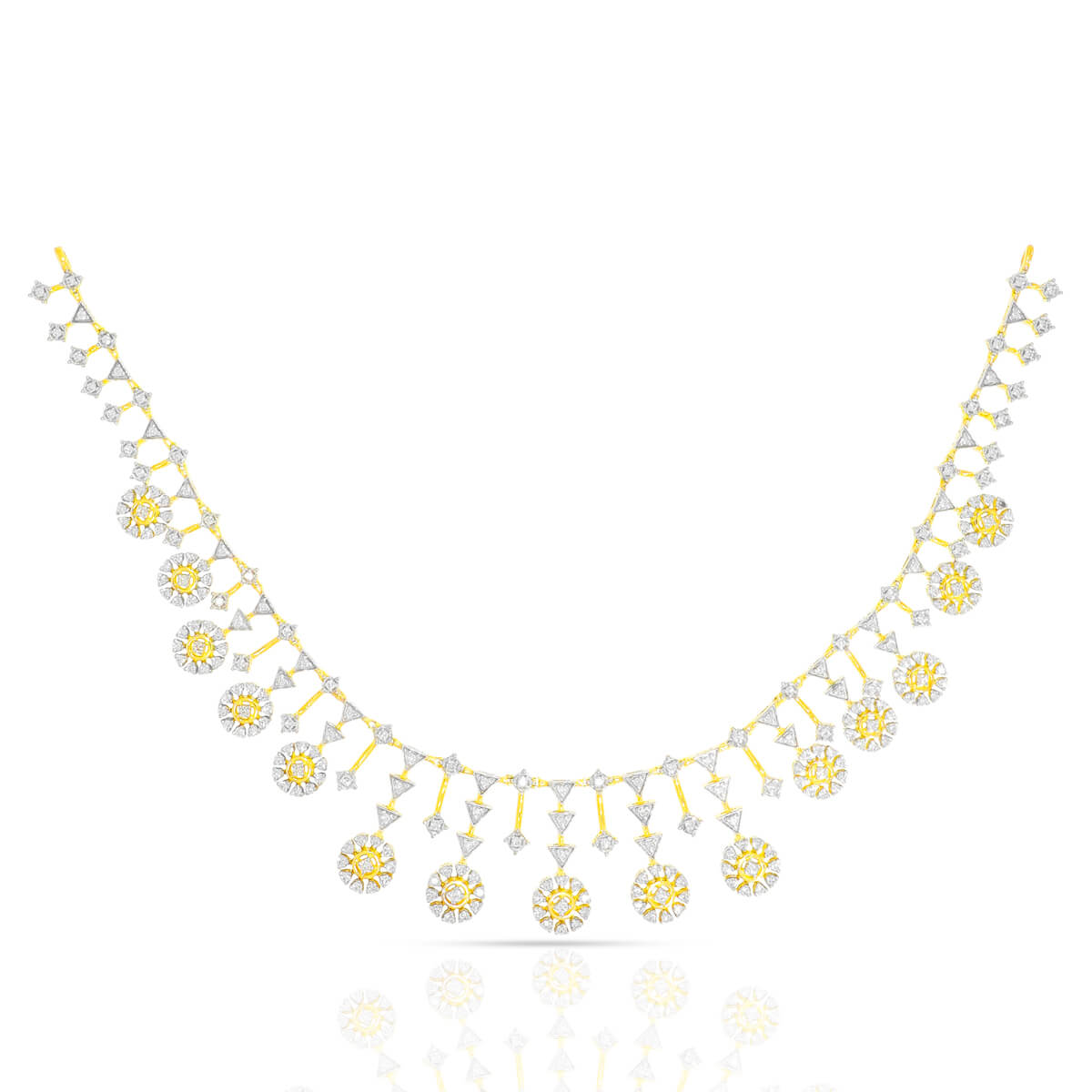 Noyaly Diamond Yellow Gold Necklace with Free Gold Coin