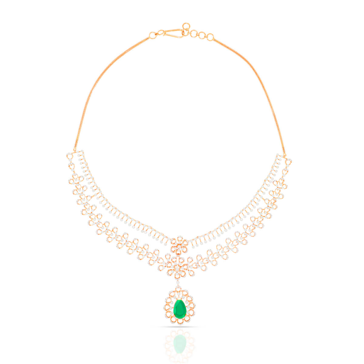 Green Mystique Diamond Necklace with Free Gold Coin