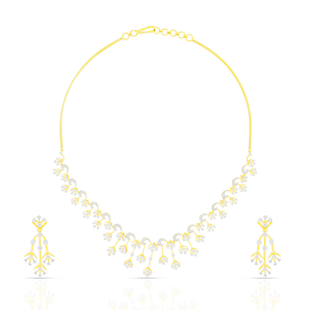 Eternal Radiance Diamond Necklace Set with Free Gold Coin