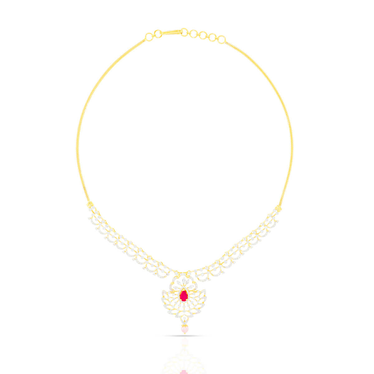 Blushing Grace Diamond Necklace with Free Gold Coin