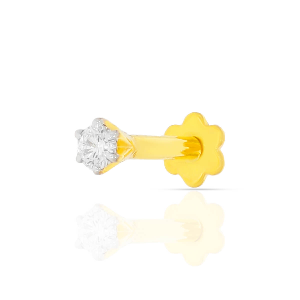 Simple Sophistication Single Diamond Nose Pin