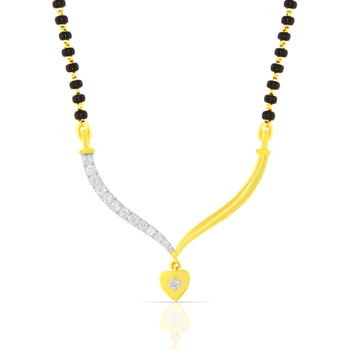 Diamond Mangalsutra Pendant with Free Gold Coin