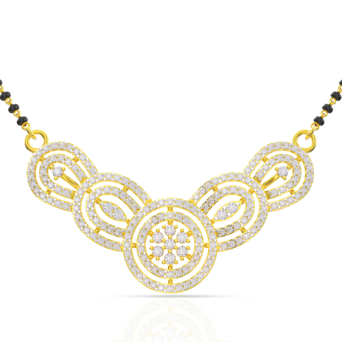 Elegant And Symbolic Diamond Tanmaniya with Free Gold Coin