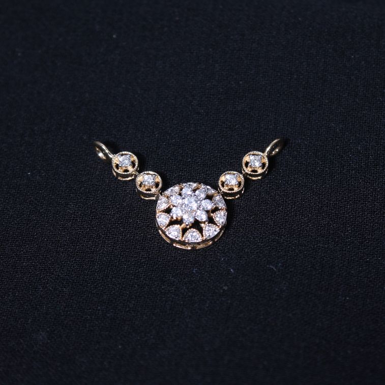 Diamond Pendant  For Women with Free Gold Coin