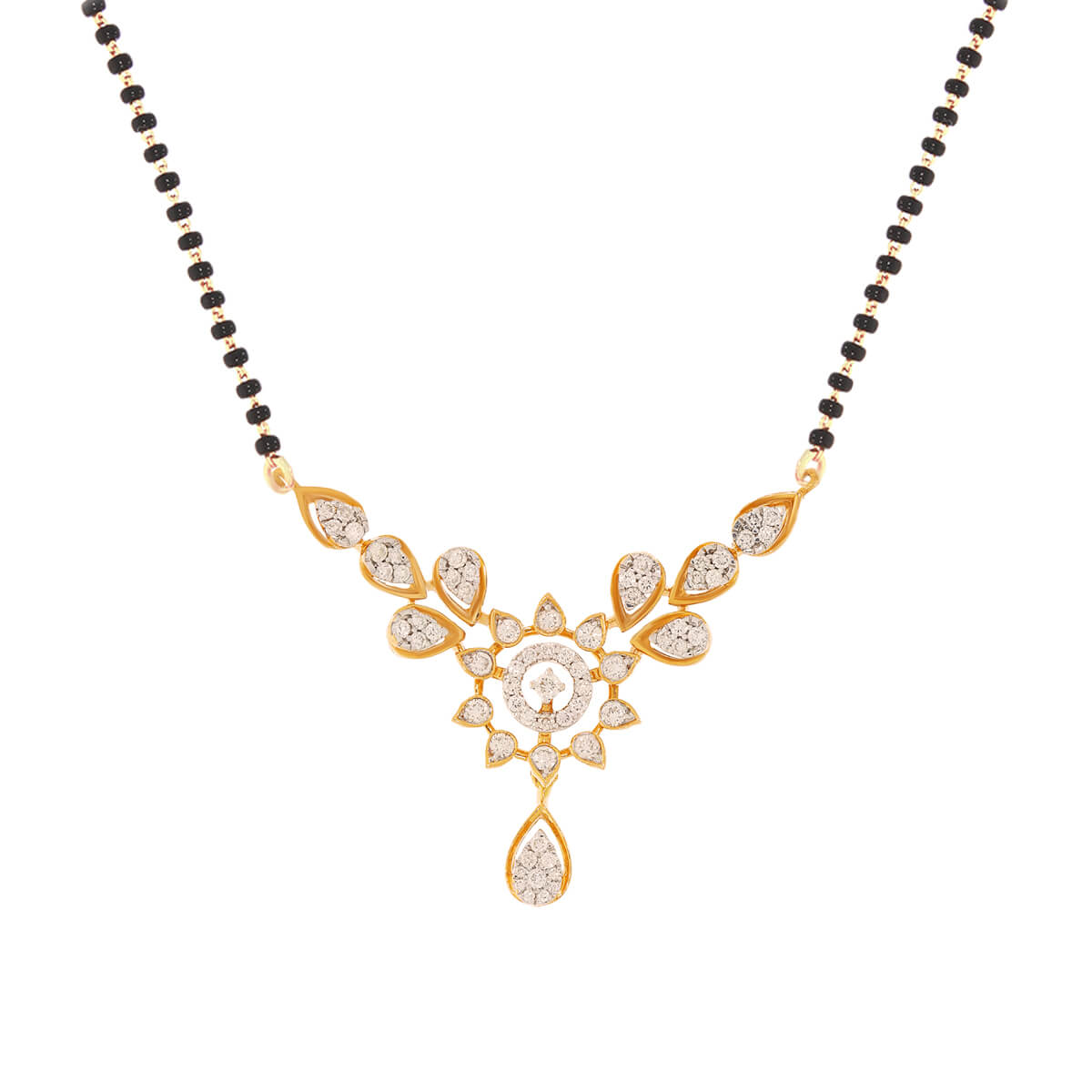 Raisa Diamond Mangalsutra Pendant with Free Gold Coin