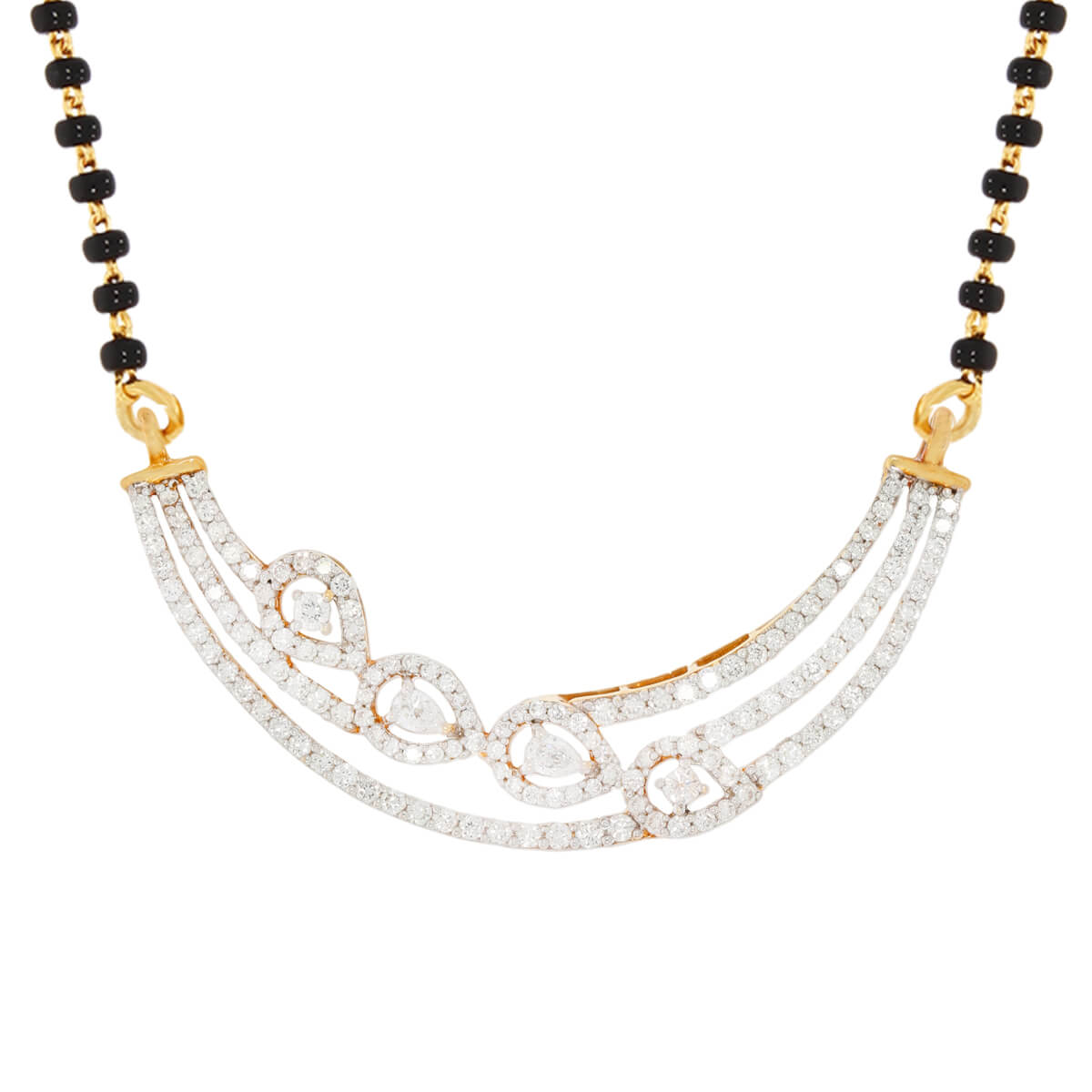 Kwisa Diamond Mangalsutra Pendant with Free Gold Coin