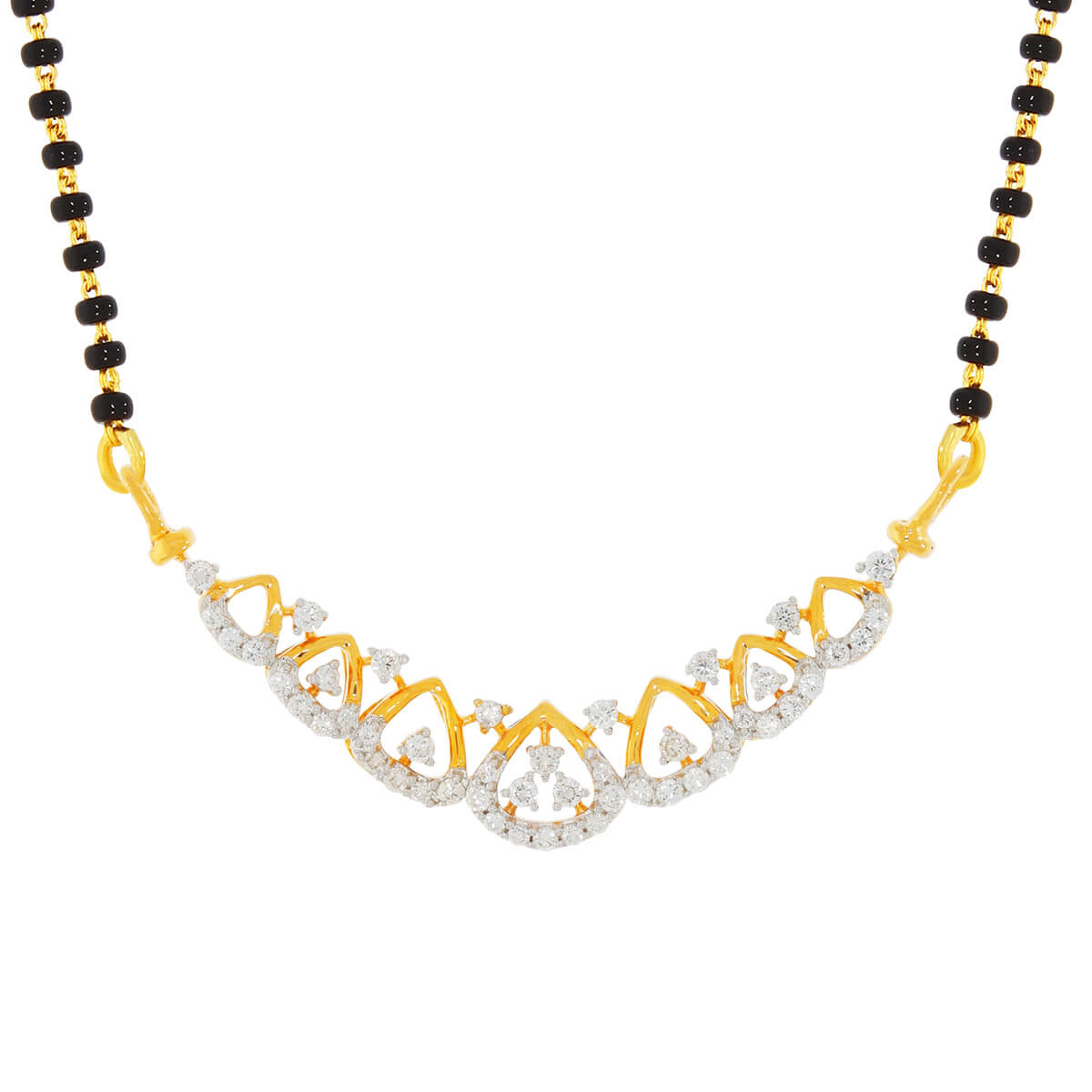 Debonair Geometric Diamond Mangalsutra Pendant