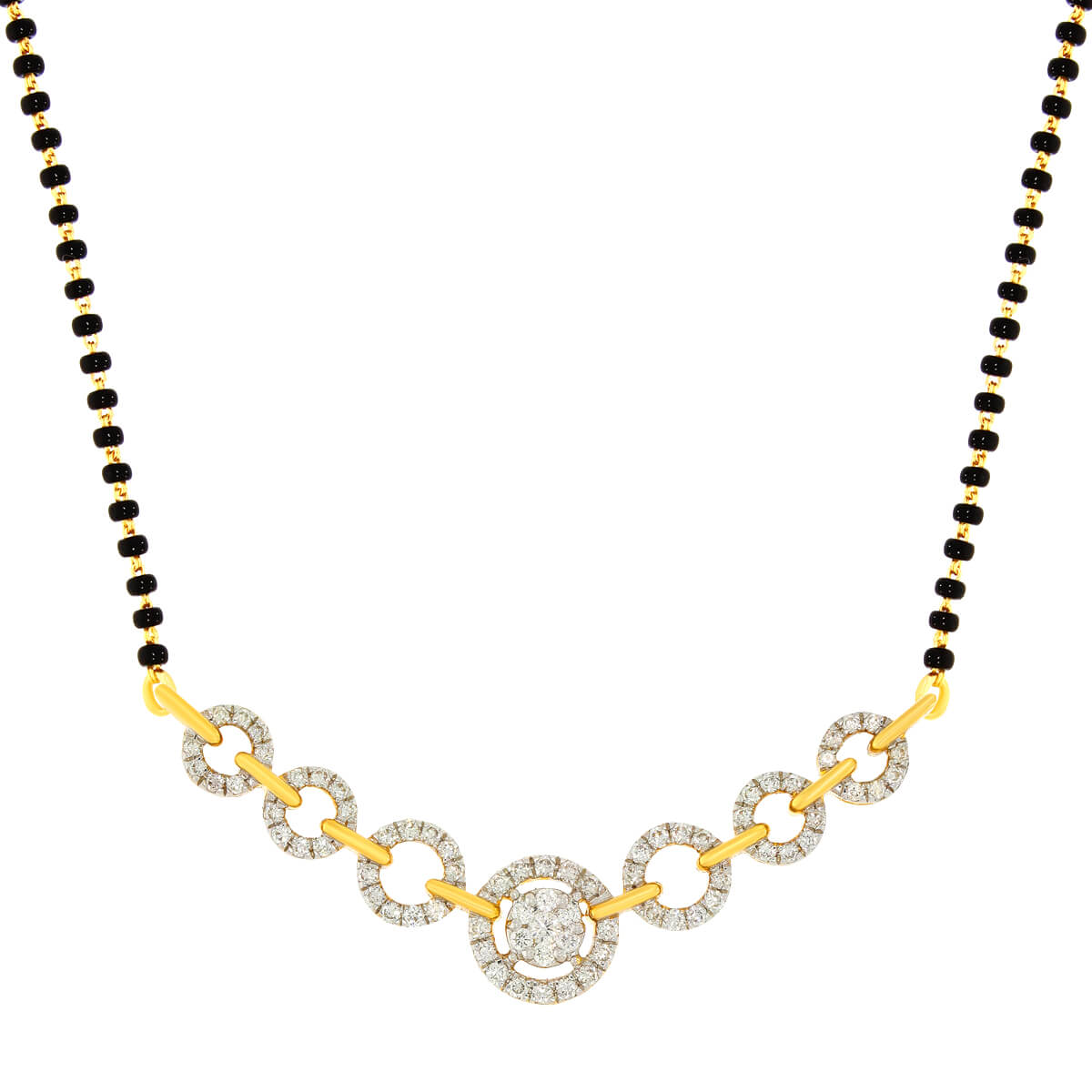 Stuti Diamond Mangalsutra Pendant with Free Gold Coin