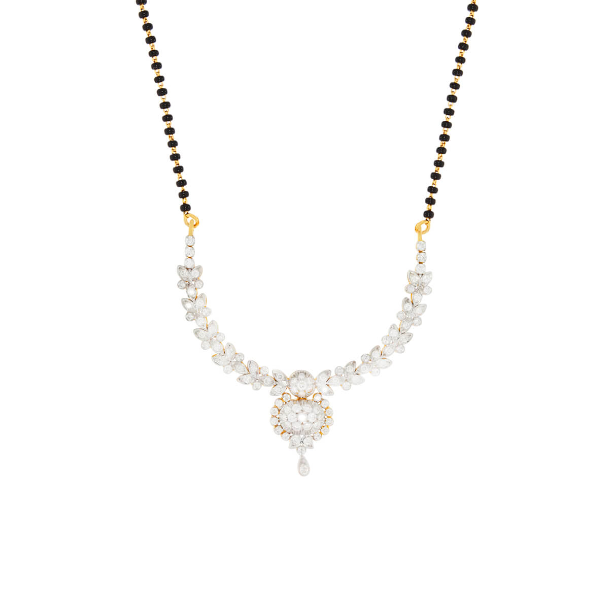 Nirja Diamond Mangalsutra Pendant with Free Gold Coin