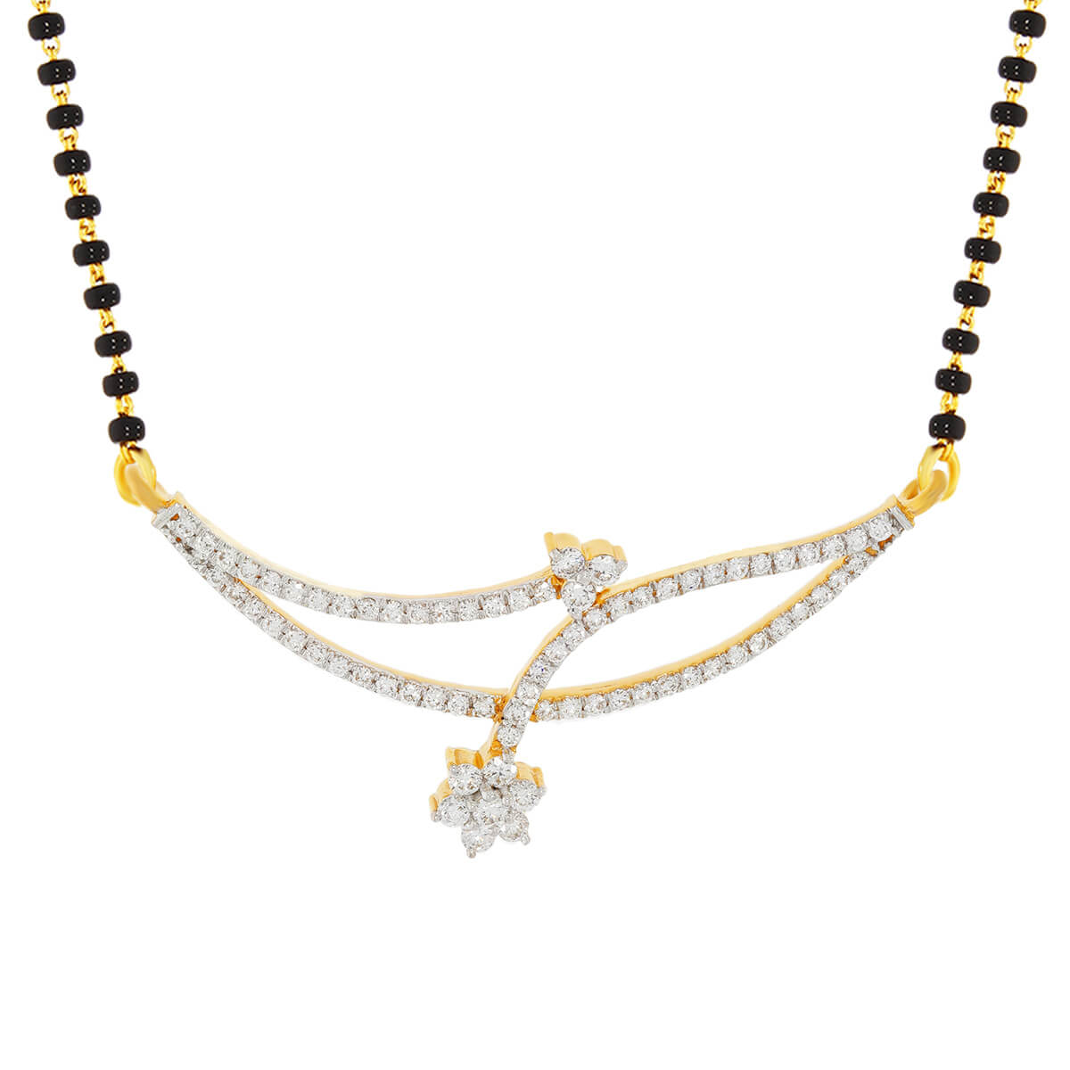 Neeti Diamond Mangalsutra Pendant with Free Gold Coin