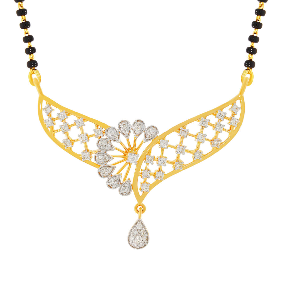 Eminent Floral Diamond Mangalsutra Pendant