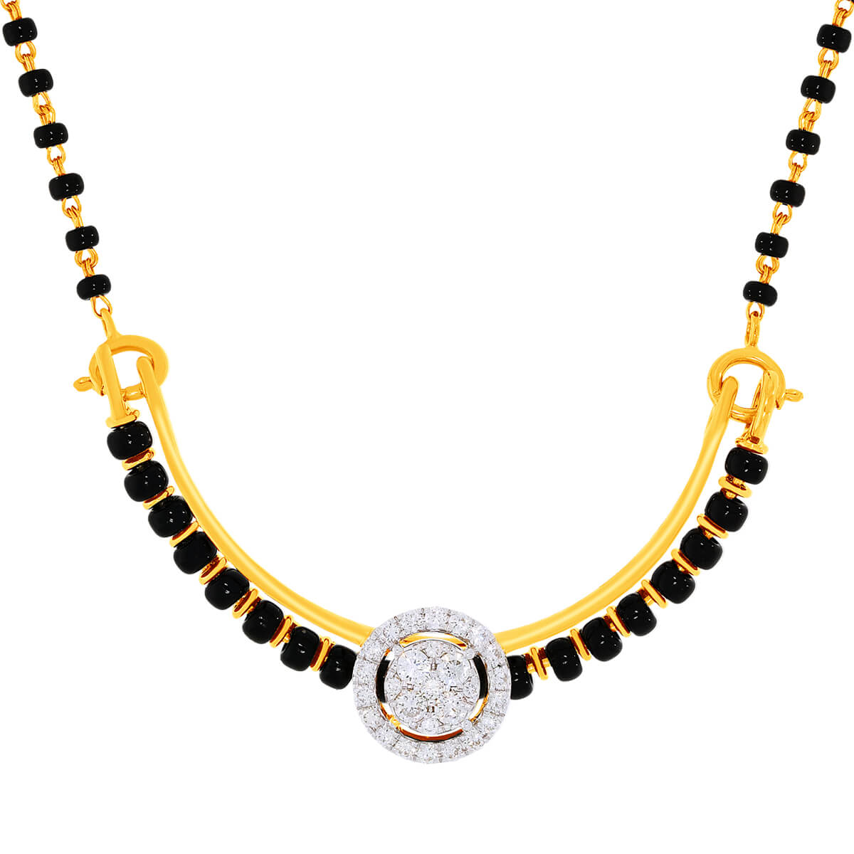 Naatika Diamond Mangalsutra Pendant with Free Gold Coin